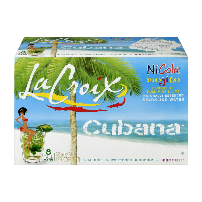 Lacroix Sparkling Water, Nicola Cubana Flavor, Case of 3, 8 x 12 Fl. Oz. Cans