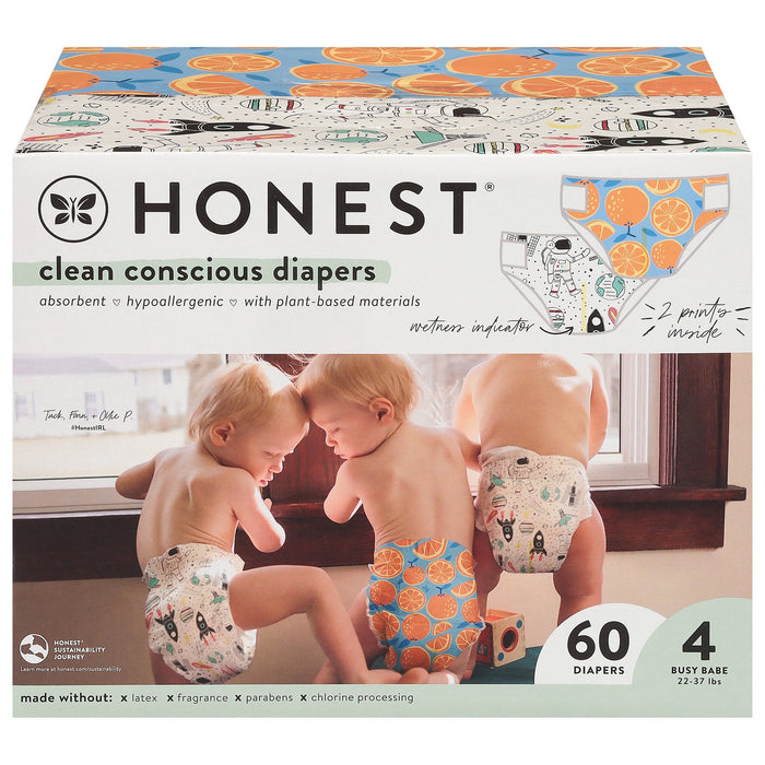 The Honest Company Diapers, Trex & trns, Size 4 (60-Count)