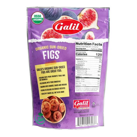 Organic Sun-Dried Figs| 3.5 oz | Galil