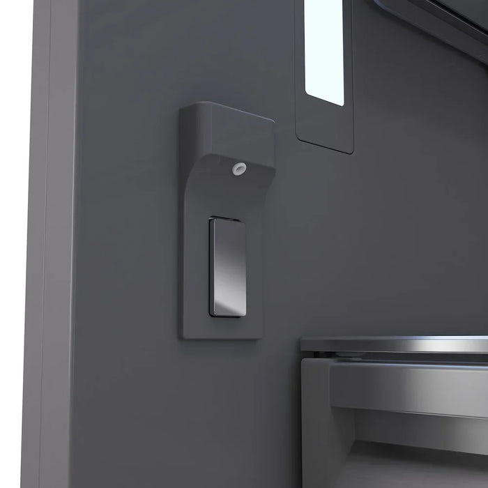 ZLINE 36" Panel Ready Built-In Bottom Freezer Refrigerator,Water Dispenser, Ice Maker,Graphite Gray GRBIT-36