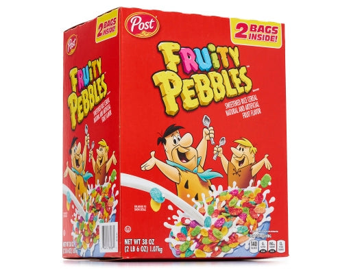 This is a Fruity Pebbles Cereal