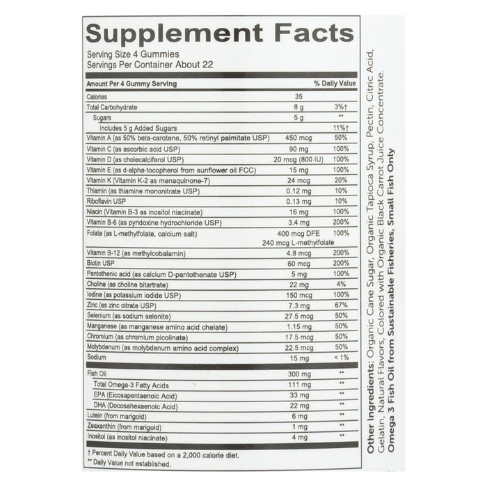 SmartyPants Teen Girl Daily Vitamins for Energy Metabolism, Nutrient Absorption, and Immune Health - 90ct