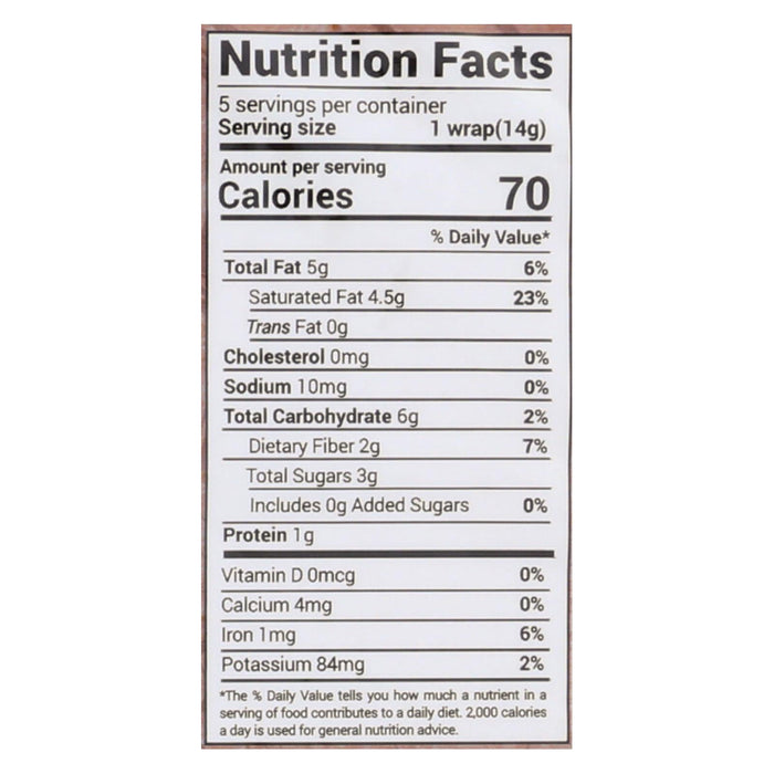 Nuco Organic Cinnamon Coconut Wraps (Case of 12 - 2.47 Oz.)