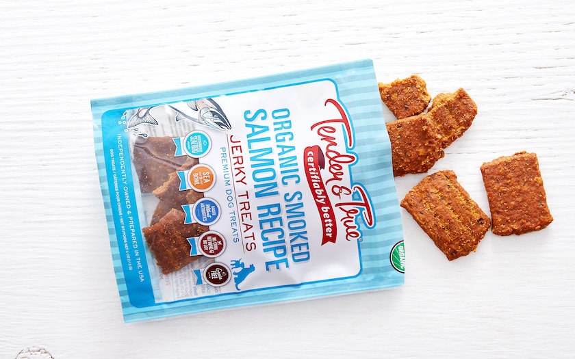 Tender & True Salmon Jerky Gourmet Dog Treats for Health & Vitality - 4 Oz (Case of 10)