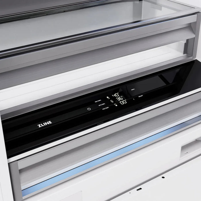 ZLINE 36" Panel Ready Built-In Bottom Freezer Refrigerator,Water Dispenser, Ice Maker, RBIT-36