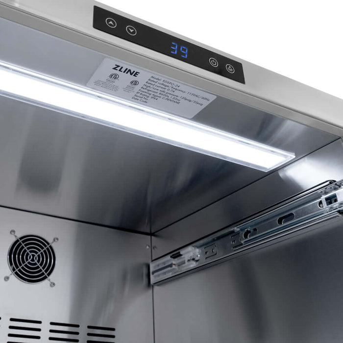 ZLINE 24" Touchstone 168 Can Outdoor-Rated Dual Refrigerator Drawer, Panel Ready Champagne Bronze, RDSPOZ-24-CB