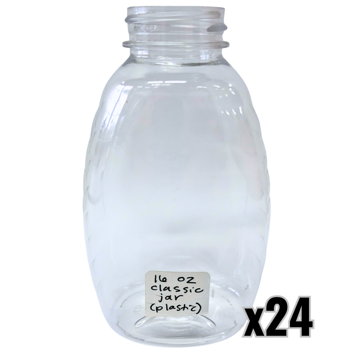 16 oz Plastic Classic Honey Jars