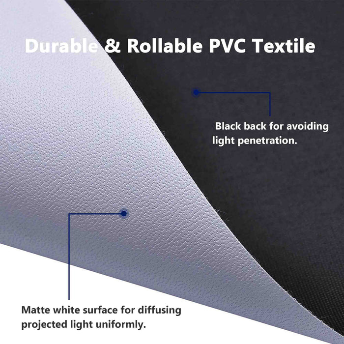 InstaHibit Movie Projector Screen PVC Material 177" 16:9 Matte White