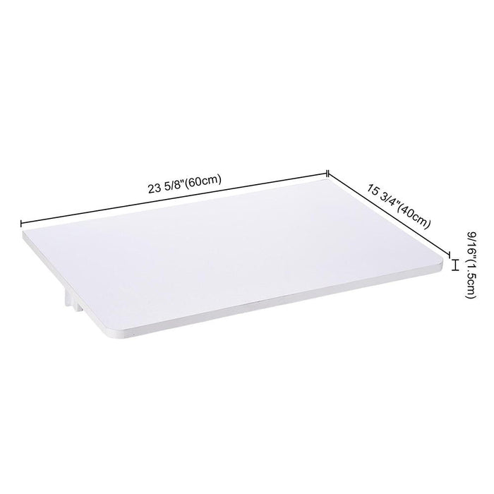 Yescom Wall Mount Fold Down Floating Table Desk Black/White