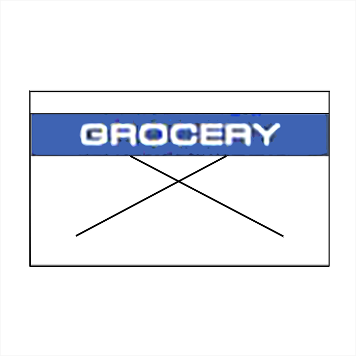 Garvey 18-6 Label White Grocery Reverse Blue 14,000 pc strd