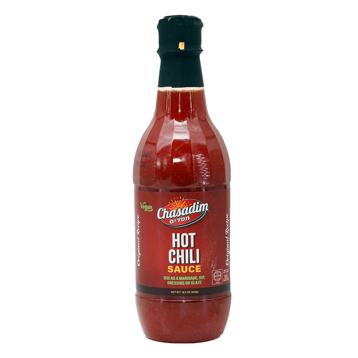 Hot Chili Sauce | 18.3 oz | Chasadim