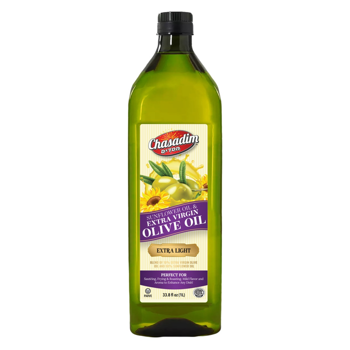 Sunflower & Extra Virgin Olive Oil | Extra Light Blend | 1 L | Chasadim