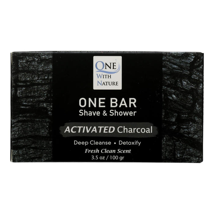 One With Nature Activated Charcoal Bar Soap - 3.5 Oz (Case of 3)