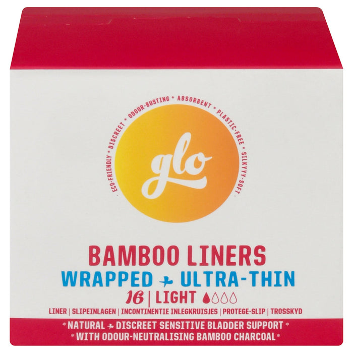 Glo Liner Bamboo Sensitive Bladder Inserts - Case of 12 Packs of 16 Inserts