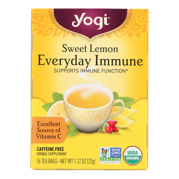 Yogi Tea Lemon Echinacea Immune Support - 6-Pack, 16 Tea Bags