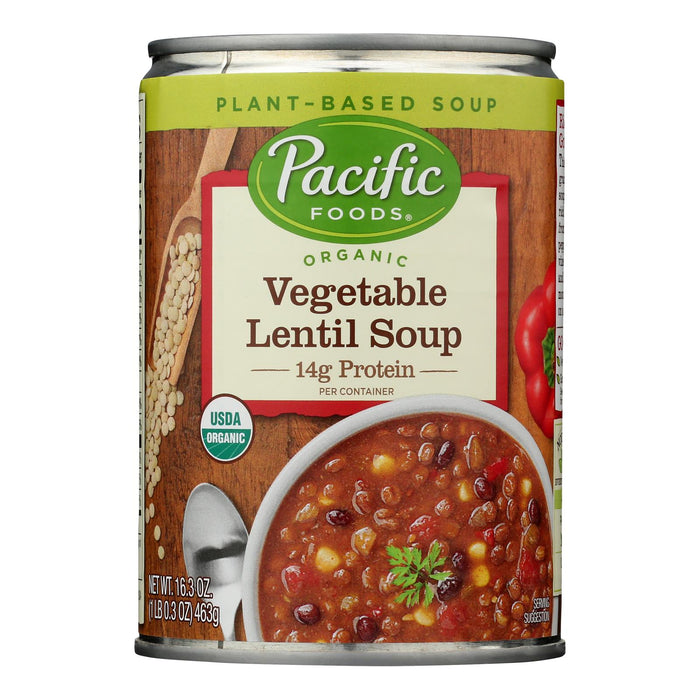 Pacific Foods Vegetable Lentil Soup - 16.3 Oz. - Pack of 12