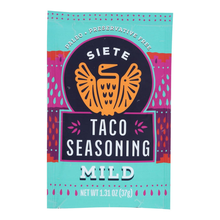 Siete Mild Mexican Taco Seasoning - Pack of 12 Convenient 1.31 Oz Packets