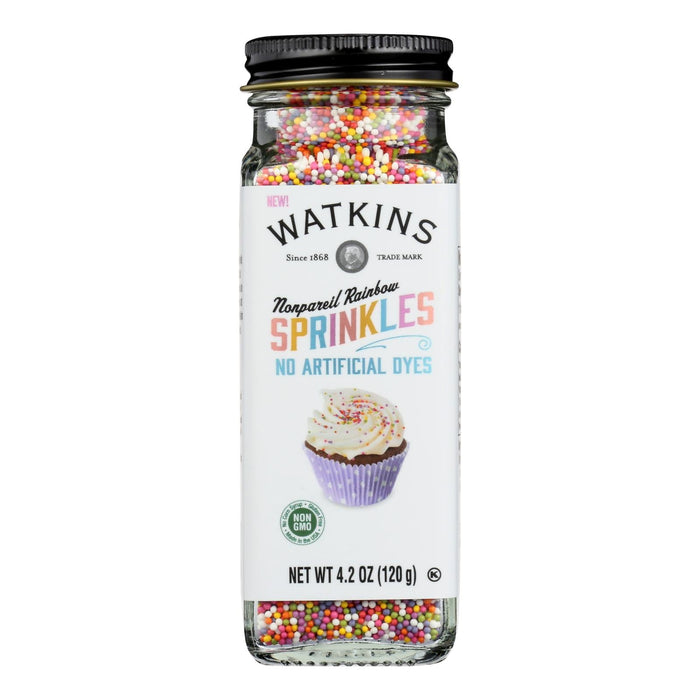 Watkins Premium Rainbow Sprinkles, Adds Vibrant Color and Sweetness (4.2 Oz), Case of 3
