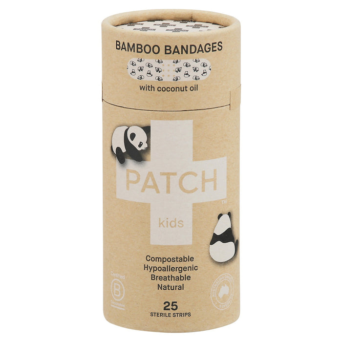 Patch Kids Coconut Bamboo  Bandages - 25 Ct | 3 Pack Case