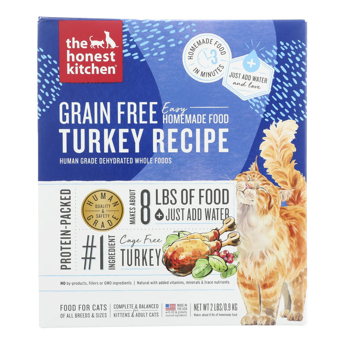 The Honest Kitchen Cat Food Green Formula Dehydrated Turkey - Case of 6 - 2 lb