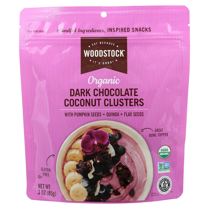 Woodstock Coconut Cluster Dark/Milk Chocolate - 3 Oz (12 Pack)