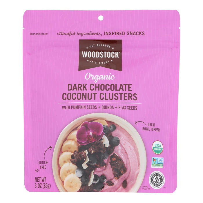 Woodstock Coconut Cluster Dark/Milk Chocolate - 3 Oz (12 Pack)