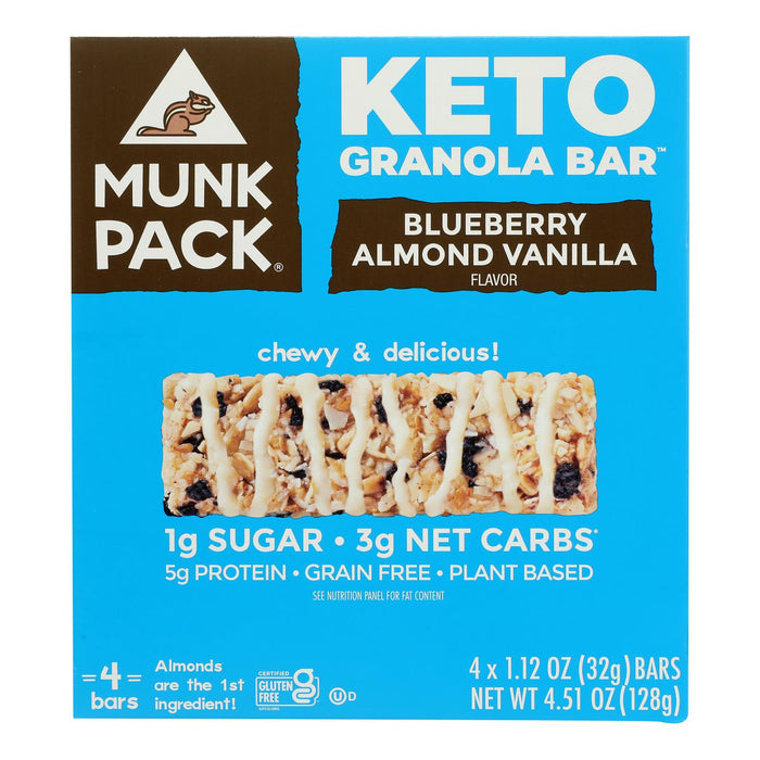 Munk Pack Keto Bbry Almond Vanilla Bar - 6 Pack - 4/1.12 oz
