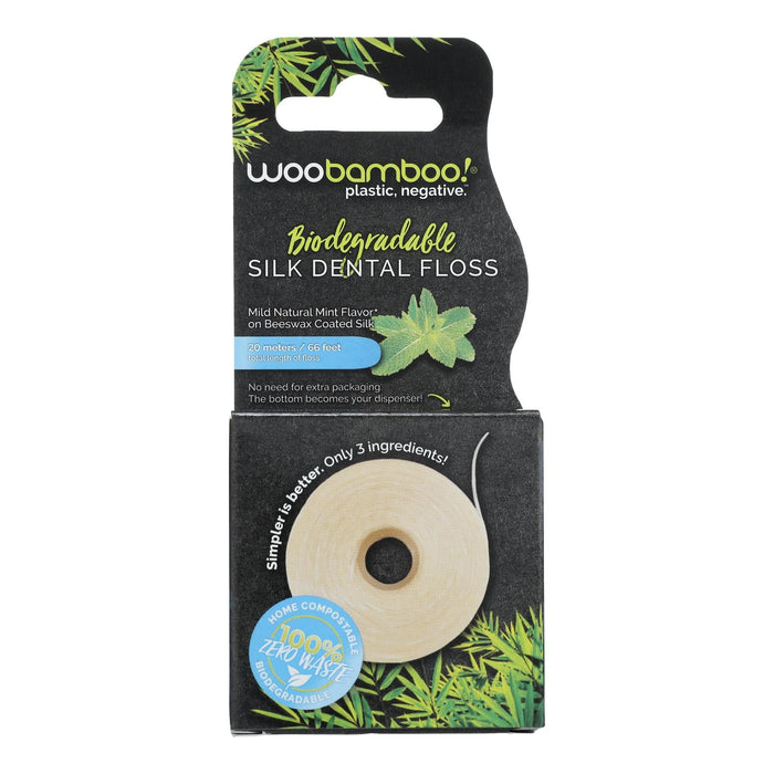 Woobamboo Silk Mint Dental Floss - 20 Meters - Case of 6