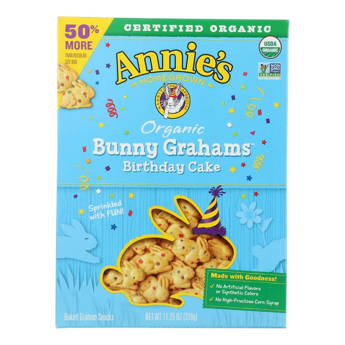 Annie's Homegrown Bunny Grahams Birthday Cake Flavor Cookies (Pack of 6 - 11.25 Oz.)