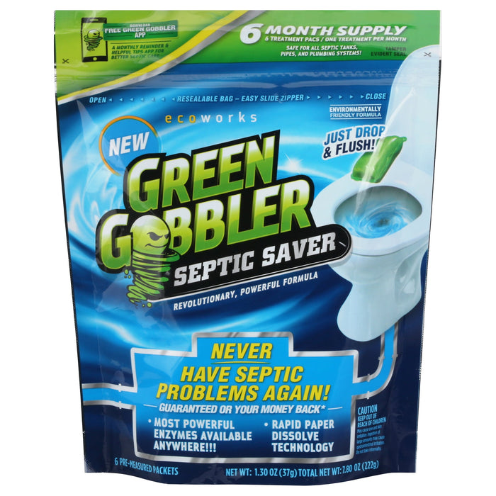Green Gobbler Septic System Treatment - Pack of 8 (6 Count)