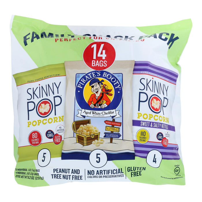 Skinny Pop Pirate's Booty Popcorn Family Snack Variety Pack, 3-pack (8.2 oz Each)