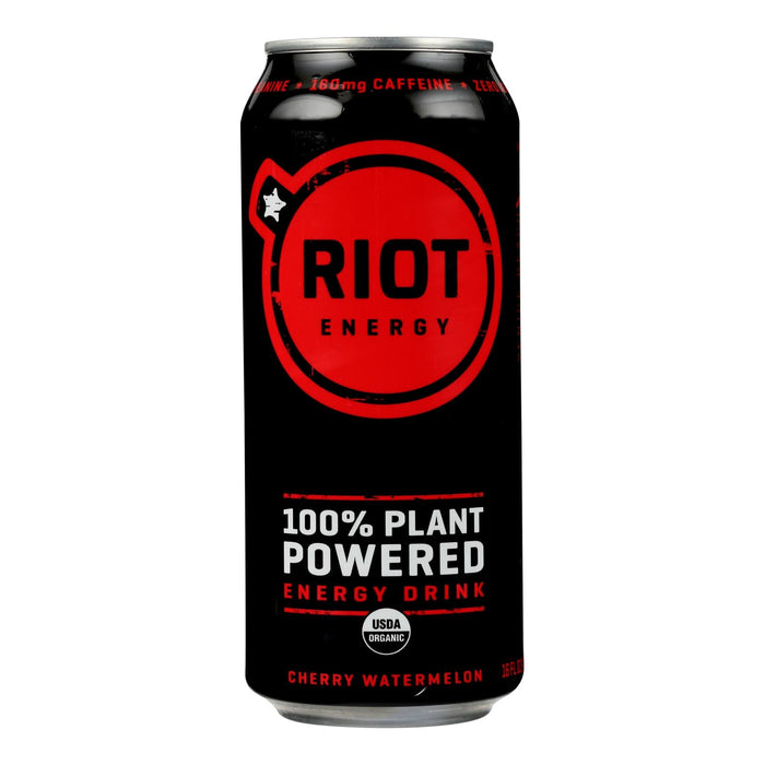 Riot Energy Energy Drink Cherry Watermelon - 16 Oz (Case of 12)