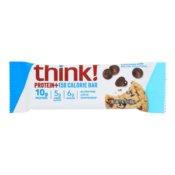 Think! Protein Bar, Chocolate Chip, 1.41 Oz Bar (Pack of 10)