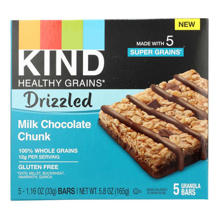 Kind Bar, Drizzled Milk Chocolate Chunk, Case Of 8 (5/1.16oz)