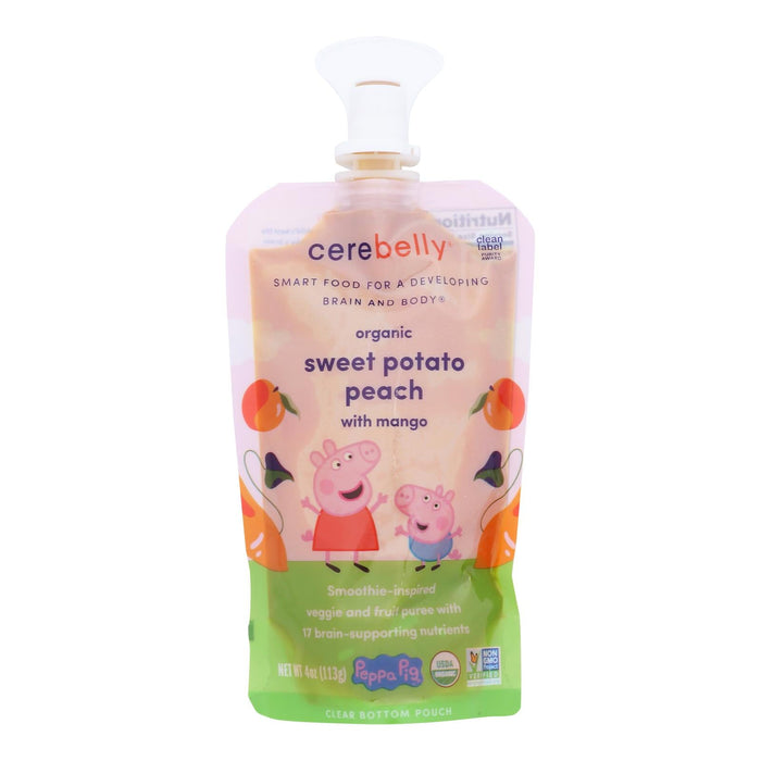 Cerebelly Sweet Pot Peach Mango Puree 4 Oz Pouch - Case of 6
