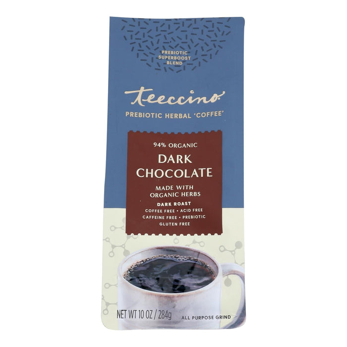 Teeccino Prebio Dark Chocolate Roasted Herbal Coffee - 10 Oz