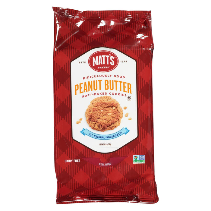 Matt's Cookies Peanut Butter Cookies - 10.5 Oz (Pack of 6)