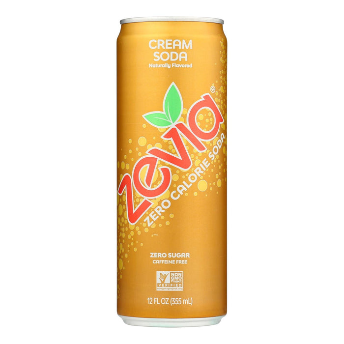 Zevia Cream Soda, 12 oz Can, Case of 12