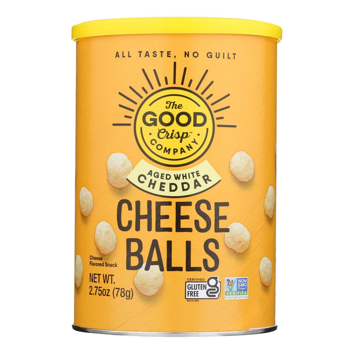 The Good Crisp Company Aged White Cheddar Cheese Balls, 2.75 Oz (Case of 9)