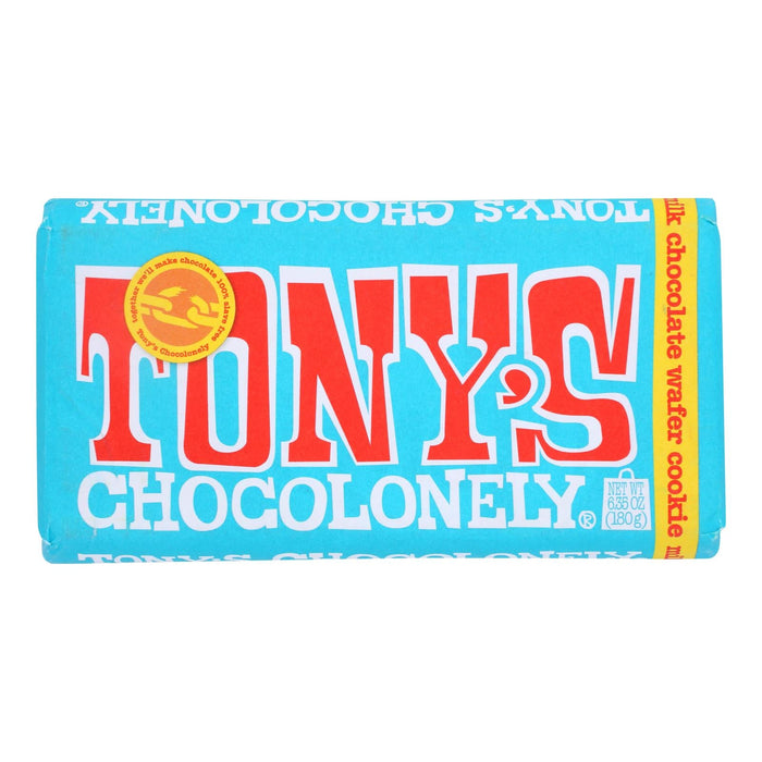 Tony's Chocolonely - Bar Milk Chocolate Wfr Cookie - Case Of 15-6.35 Oz