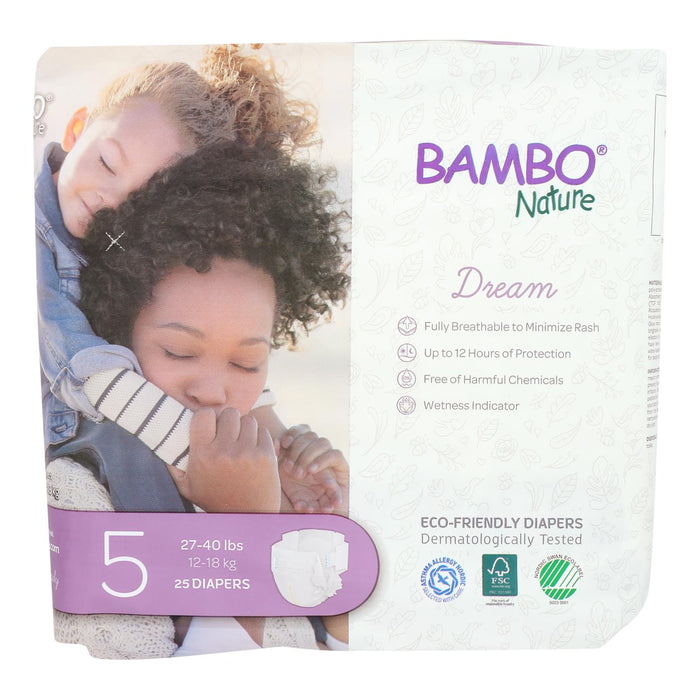 Bambo Nature Diapers - Size 5, Case of 6 (25 Ct)