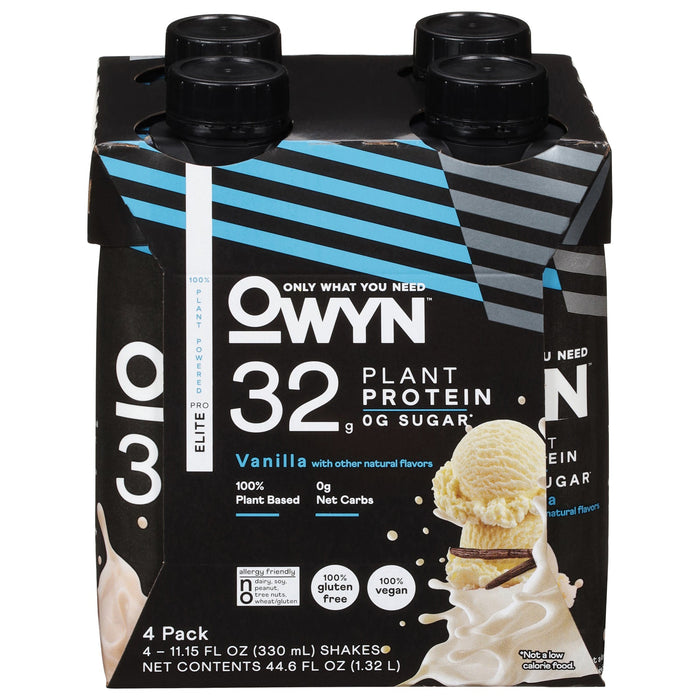 Only What You Need  Elite Plant-Based Protein Drink in Vanilla - 11.15 oz (Case of 3 or 4)