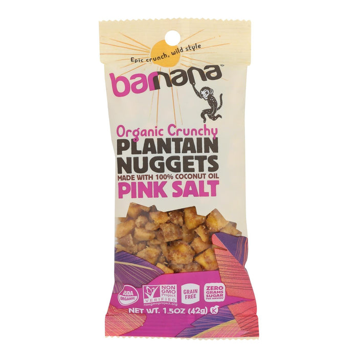 Barnana Organic Plantain Nuggets with Pink Salt, 1.5 Oz (Pack of 12)