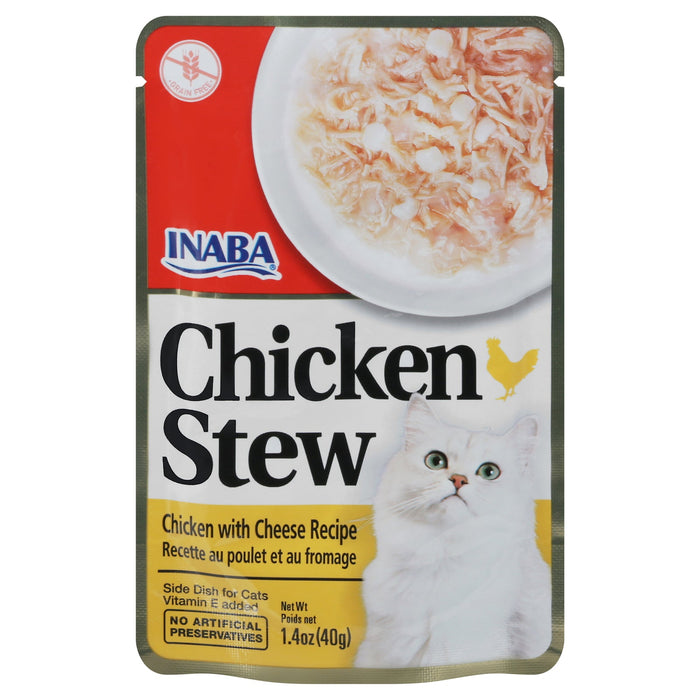 Inaba Ciao Chicken & Cheese Stew Cuts in Gravy for Cats - 1.4 oz. Can (Pack of 8)