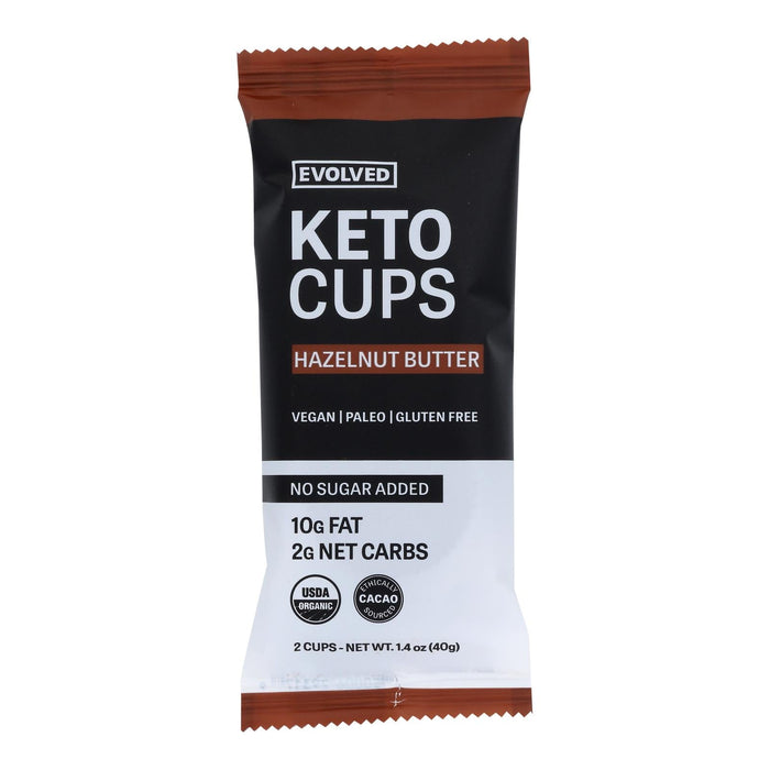 Evolved - Keto Cups Hazelnut 2pk - Case Of 9-1.41 Oz