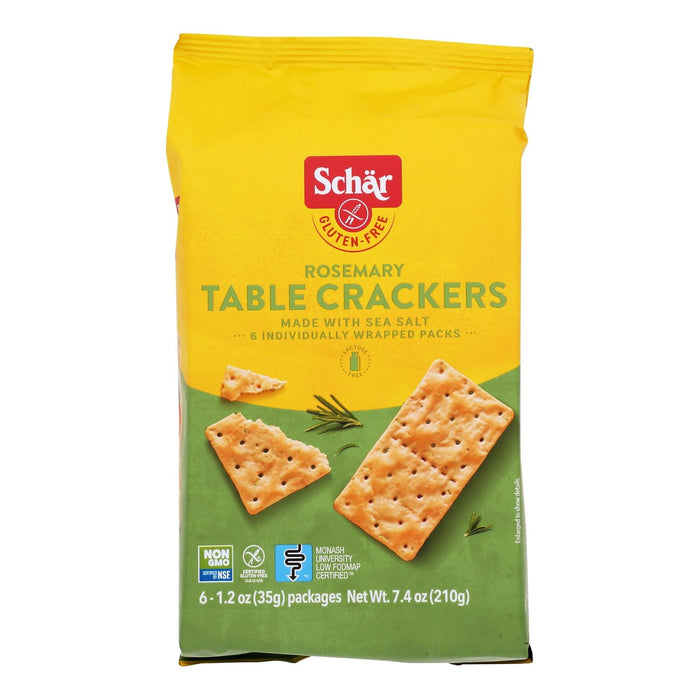 Schar Rosemary Table Crackers, 7.4 Oz, Case of 5