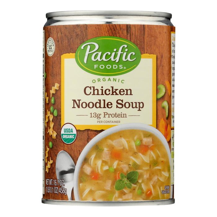 Pacific Foods Organic Chicken Noodle Soup - 16.1 Oz (12 Pack)