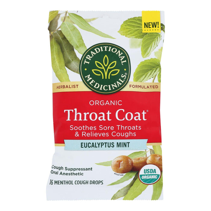 Traditional Medicinals Eucalyptus Mint Lozenges  - Case of 12 - 16 Ct per Box