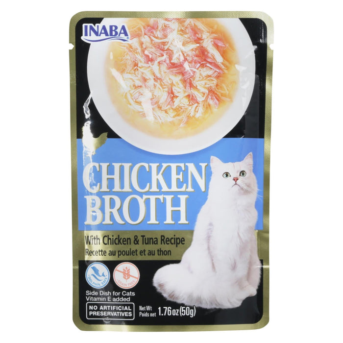 Inaba Chicken Tuna Broth Cat Food Supplement | 1.76 Oz, 8-Pack