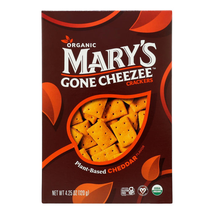 Mary's Gone Crackers Plant-Based Cheddar Crackers - 4.25 Oz, 6/Case
